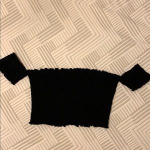 Black Crop top